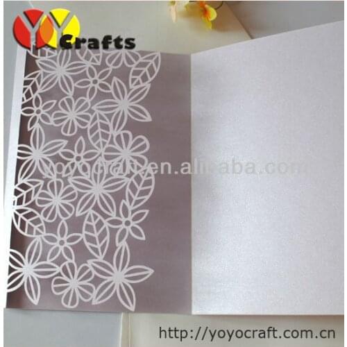 Delicate Lace Cut-out Tri-fold Wedding Invitation (Set of 50) Printable and Customizable Wholesale