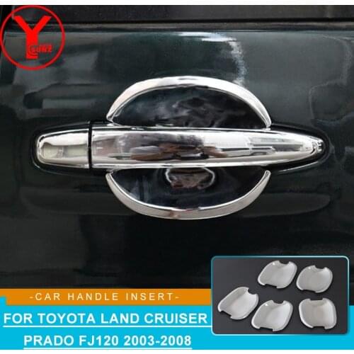 Door Handle Bowl Cover Cavity Trim Insert Catch Molding Garnish Decoration For Toyota Land Cruiser Prado Fj120 2003-2008 YCSUNZ