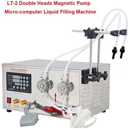 LT-2 Two nozzle 5ml to unlimited Magnetic Pump Micro-computer Liquid Filling Machine oil e-liquid juice filling machine