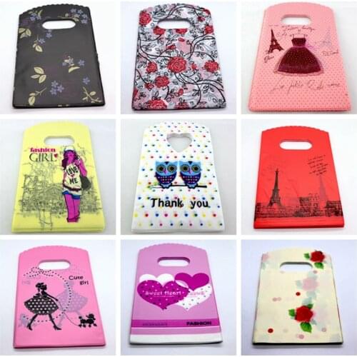 35 Styles Small Pouches Bags Plastic Wedding Party Birthday Candy Gift Shopping Packing Bag Handbag 15x9cm