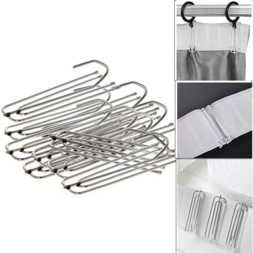 MroMax Curtain Cloth Fork 65x21mm Stainless Steel Cloth Hook Decoration Accessories 3/5/8/10/12/15/20/25/30/35/45/50/80/100pcs
