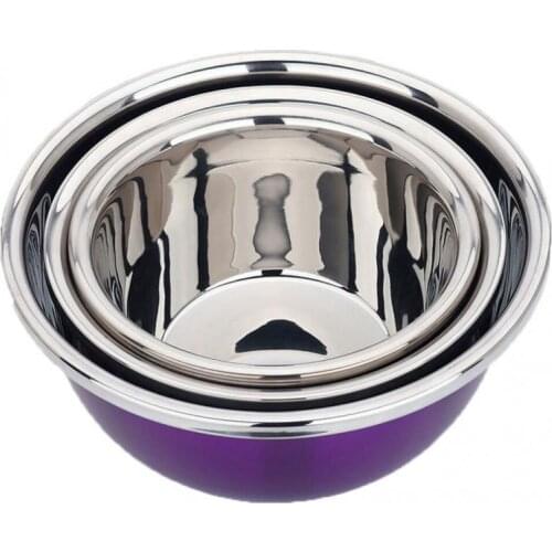 Set of 3 Pieces Wash Basin Mixing Bowls Dish Tub Bowl for Kitchen Fruits Vegetables