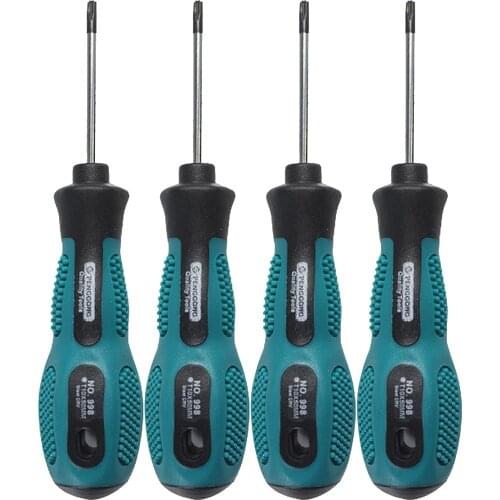 4pcs Screw Driver Set Torx T6/T8 T9/T10 Security Screwdriver for Xbox 360/ PS3/ PS4 Tamperproof Hole Home Improvement Hand Tool