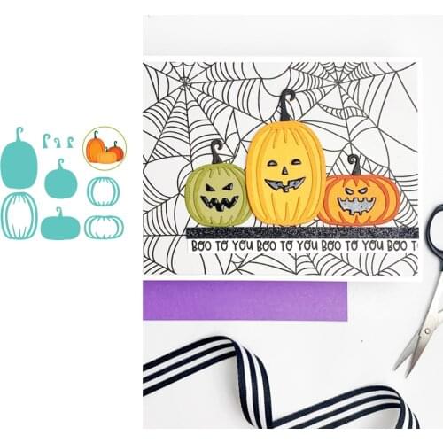 New Arrival 2021 Halloween Pumpkins Cutting Die Scrapbook Diary Decoration Stencil Embossing Template DIY Greeting Card Handmade