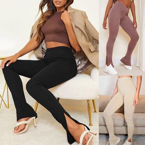 Slim Leggings Womens Fashion Casual Sports Solid Color High Waist Tight Yoga Pants Fitness Feminina штаны женский