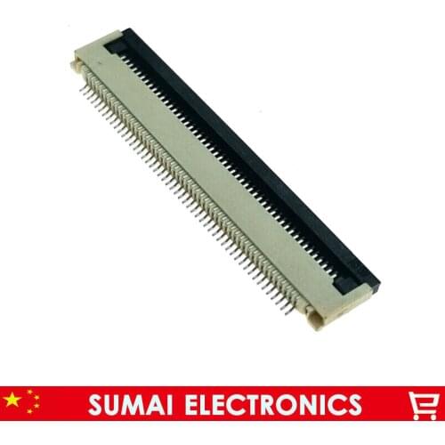 Sample, 50 Pin FPC FFC connector cable socket 50pin 0.5mm connector for LCD screen interface of DVD/GPS/MP3, 50P