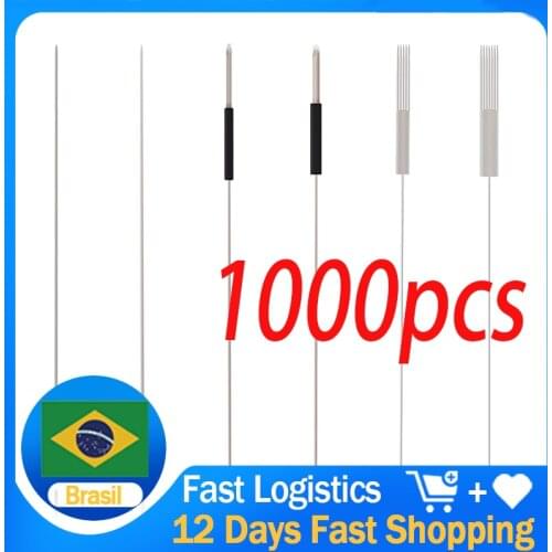 Traditional Tattoo Needles 1/3 /5RL 0.35mm*5cm Needle and Caps Disposable Sterilized For dermografo universal Eyebrow Machine