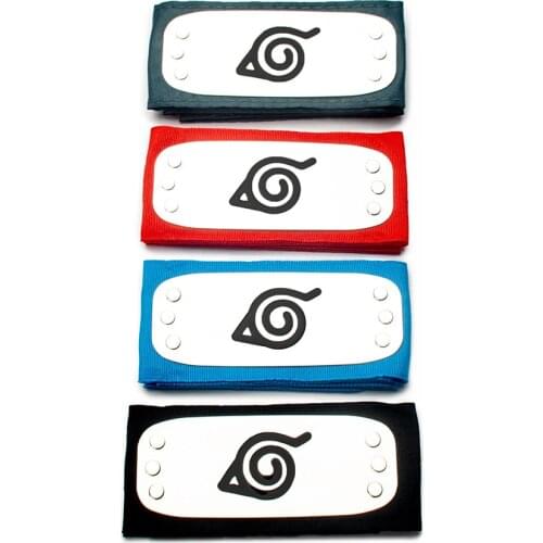 Ninja Headband For Cosplay Japanese Anime Logo Metal Plated Headwear Forehead Protector Role-playing props Wholesale