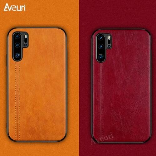 Luxury Business Case For Huawei P30 Pro P20 Lite Coque PU Leather Silicone Cover Phone Case For Huawei P40 Lite Pro Fundas