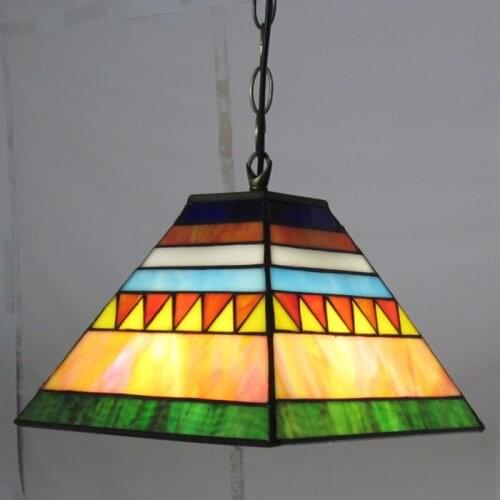 North America tiffany retro pendant light hallway cozy Creative lamp bar corridor Bedroom Bedside Lamp E27 110-240V