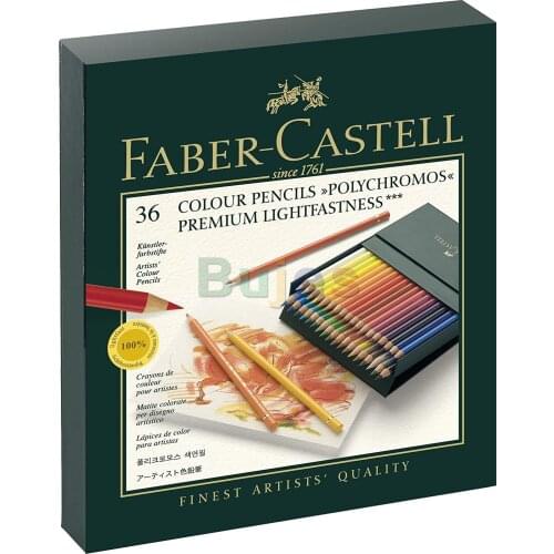 Faber-Castell Polychromos 36 Pencil Studio Set,gift Box,oil-based Technology To Allow for Easy, Wax-free Color Blending