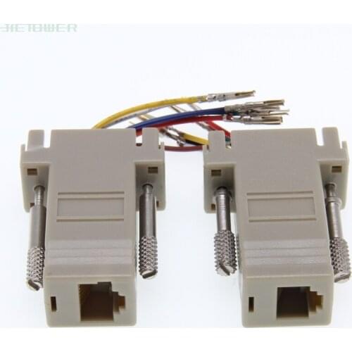 High Speed DB9 Female To RJ12 RJ45 Female DB9 To RJ45 DB9 To RJ12 Adapter Converter 50pcs/lot