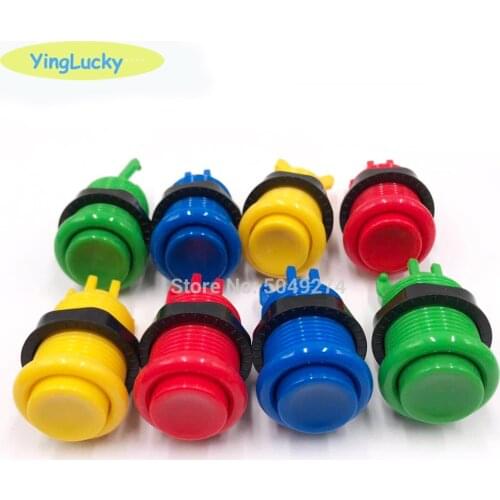 Yinglucky 8pcs / Lot 28mm Happ Style Standard American Push Buttons with Micro Switch DIY Kit Arcade Button Game Machine Parts