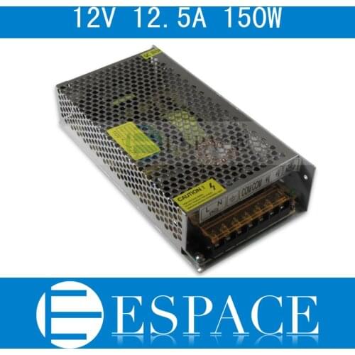 12V 12.5A 150W Switching Power Supply Driver for LED Strip AC 100-240V Input to DC 12V free shipping