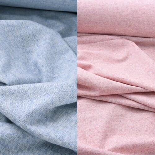 150CM Wide 280G/M Pink Blue Wool Fabric for Autumn Spring Suit Dress Jacket Overcoat H433