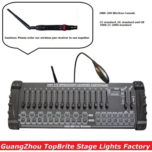 2020 Fast Shipping 1Pcs/Lot DMX-200 Wireless Controller DMX 512 DJ DMX Console Equipments For Stage Party Wedding Event Lighting