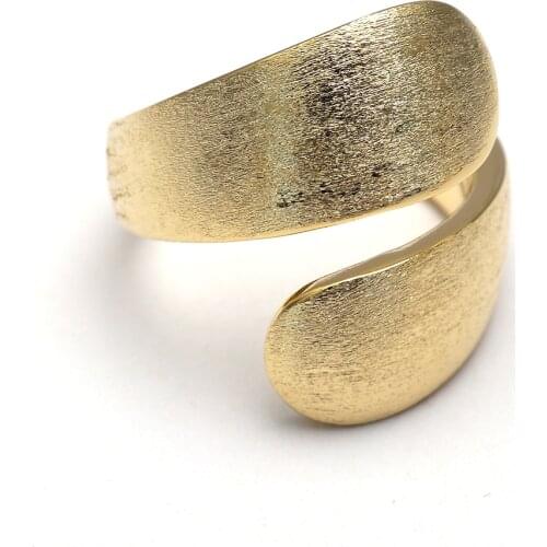 2022 TIRIM Metal Minimalist Wide Version Open Size Ring Mill Sand dull polish Rings For Wemen and Men Engagement Party Jewelry