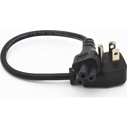 3Pin Flat Plug Power Cord,Nema 5-15P Male to IEC 320 C5 Female Socket Adapter Cable For Notebook