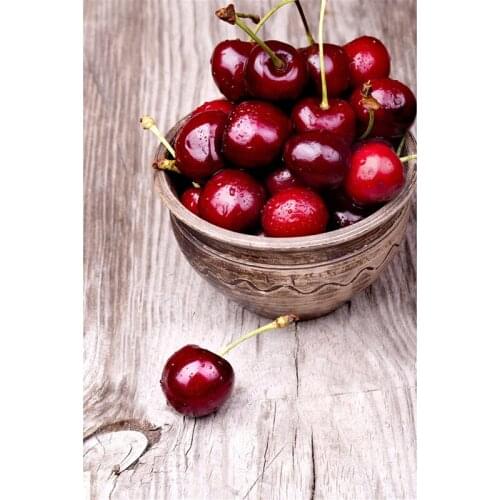 5D DIY Diamond Painting Cross Stitch fruit Crystal Needlework full square Diamond Embroidery Cherry pattern resin drill mosaic