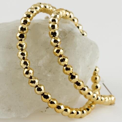 6 mm Bevel Hematite Stone