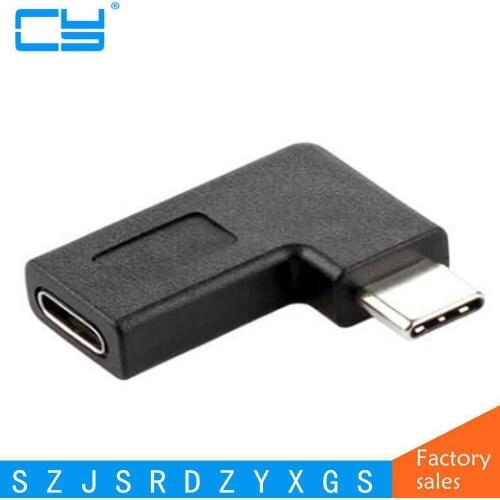 90 Degree Right & Left Angled USB type c 3.1 Type-C Male to Female Extension Adapter for Samsung Galaxy S8 huawei P10 Cell Phone