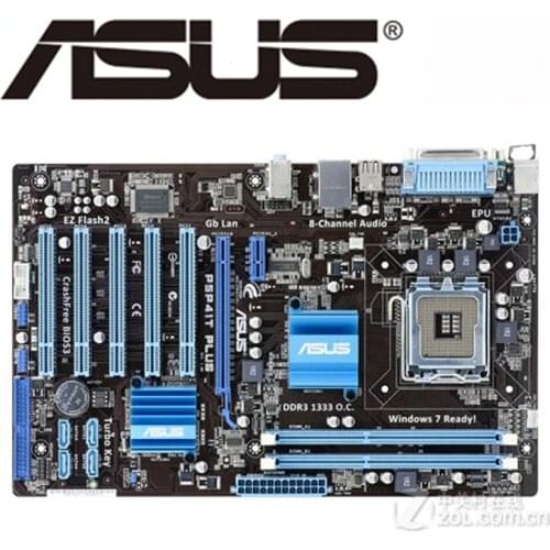 ASUS P5P41T PLUS Motherboard LGA 775 DDR3 8GB P5 P41T PLUS For Intel G41 Desktop Mainboard ATX Systemboard USB2.0 PCI-E X16 Used