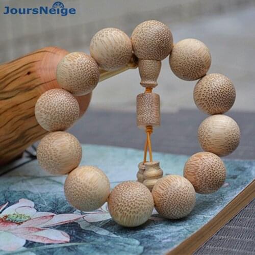 Wholesale Natural Old Material Dragon Blood Glitter Bamboo Bracelets Round Wooden Buddha Beads Hand String Lucky For Men Jewelry