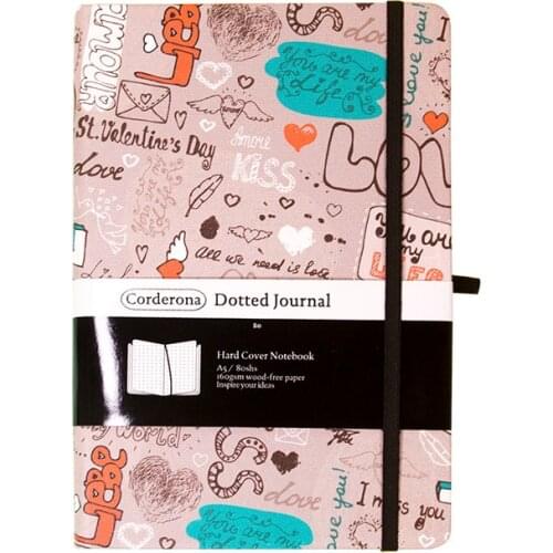 Valentines Day A5 160gsm Thick Dotted Journal Hard Cover Diary Dot Grid Bullet Notebook Travel Diary Planner