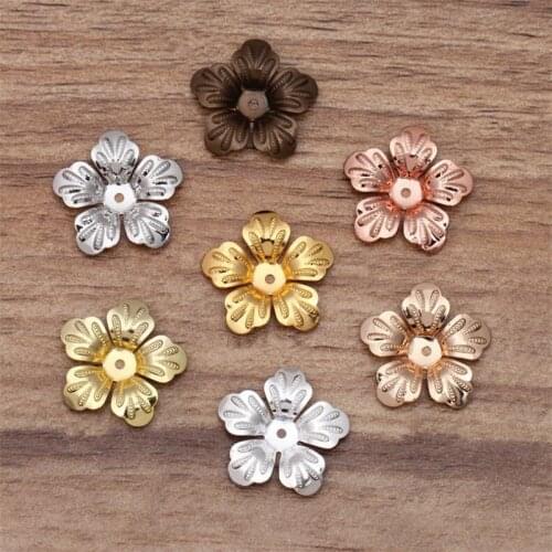 SIXTY TOWFISH 30 Pieces DIY Jewelry Accessories Size 21mm Copper Materials Flower Slice Charms