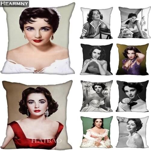 Elizabeth Taylor Pillow Case For Home Decorative Pillows Cover Square Invisible Zippered Throw PillowCases 40X40,45X45cm