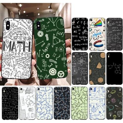 FHNBLJ Physics Chemical Mathematics Phone Case for iPhone 11 12 pro XS MAX 8 7 6 6S Plus X 5S SE 2020 XR cover