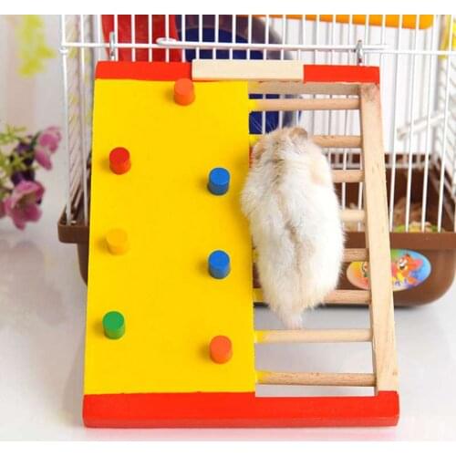 Wooden Hamster Climbing Ladder Small Animals Jumping Playing Toys for Hamster Squirrel Rat Mouse Guinea Pig Pet Supplies