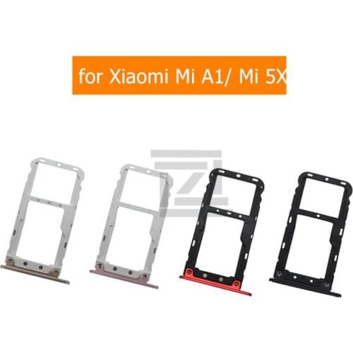 SIM Card Holder Slot Tray For Xiaomi Mi A1 Mi 5X SIM Nano SIM Card Micro SD Card Tray Holder Slot Adapter Repair Spare Parts