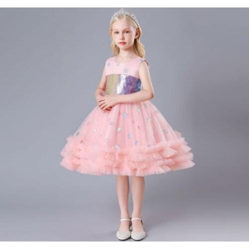 Flower Girls Wedding Fluffy Dresses Children Lace Ball Gowns Vintage Kids Pageant Evening Dress Teenages Boutique Robe