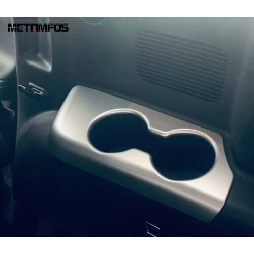 For Toyota Highlander Hybrid 2021 2022 Carbon Fiber Rear Seat Cup Holder Water Bottle Decoration Frame Accessories Car Styling