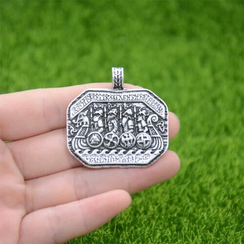 Dragon Ship Necklace Vintage Nordic Amulet Viking Jewelry Scandinavian Necklace Witchcraft Supplies 2021