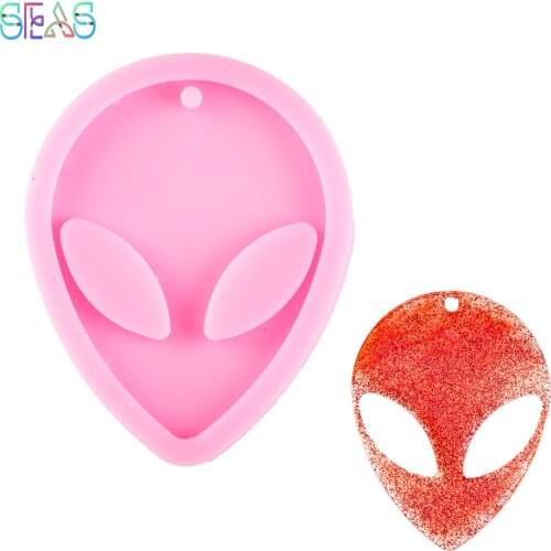 Alien Earrings Mold DIY Handmade Eardrop Epoxy Mould Silicone Molds Fashion Jewelry Jelly And Candy Mold