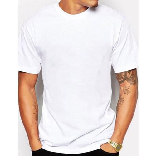 Man Summer white T shirts Men Short Sleeve cotton Modal Flexible T-shirt white color Basic casual Tee Shirt Tops