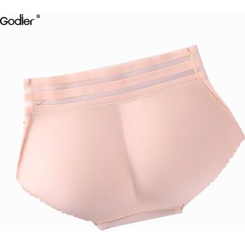 Godier Sexy Womens Underwear Padded Panties Seamless Bottom Panties Buttocks Push Up Lingerie Good Quality Butt Lift Briefs