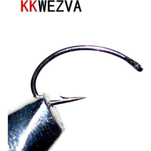 KKWEZVA 100PCS Size #8 #10 Black hooks Multiple Color Trout Fishing Flies Scud Shrimps Scud Cezch Fly Fishing Fly Nymphs hooks