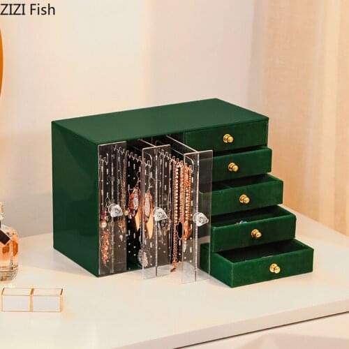 Drawer Type Multi-layer Storage Box Plastic Jewelry Storage Box Jewelry Rack Ring Necklace Earring Storage Container Gift Box