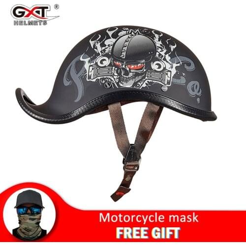 GXT Motorcycle Helmet Vintage Retro Scooter Half Helmet Casco Moto Helmet Moto Capacete Motorbike Riding Helmet motorcycle