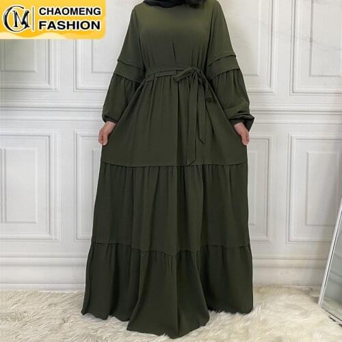 Muslim Fashion Long Sleeve Maxi Kaftan Turkey Arabic Islamic Clothing Muslim Women Dress Femme Hiver 2021 Musulman Ensembles