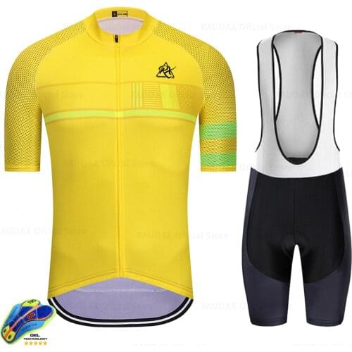Mens Cycling Clothing Mavic 2020 Short Sleeve Ropa Ciclismo Summer Cycling Set Triathlon Shorts Suit Bike Uniform Cycling Kit