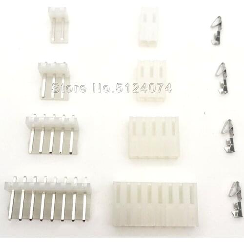 Sets CH3.96mm connector 2/3/4/5/6/7/8/9/10P 180 Degree CH3.96 straight needle seat/plug/reed Terminal Kit/Housing/Pin Header