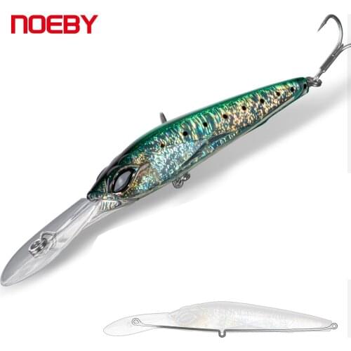 NOEBY New Arrival Fishing Goods 18cm 90g Minnow Trolling Fishing Lure for Fishing Tuna Big Fish Saltwater Hard Lures NBL9485