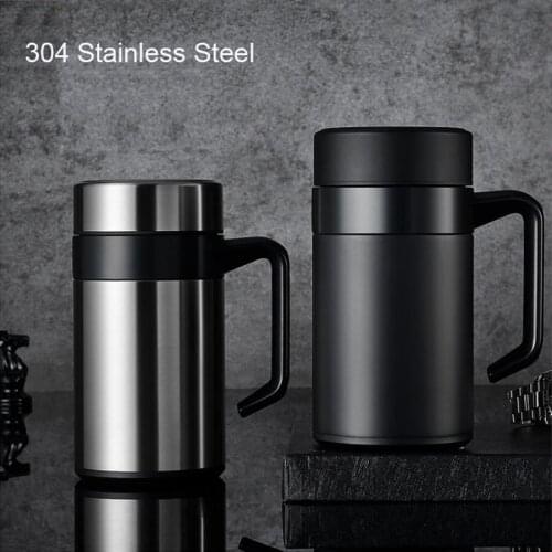 Office Thermosflask Thermos Water Coffee Bottle Stainless Steel Coffee Cup Mug Heat Cold Preservation Vacuum Tea Mug Thermocup