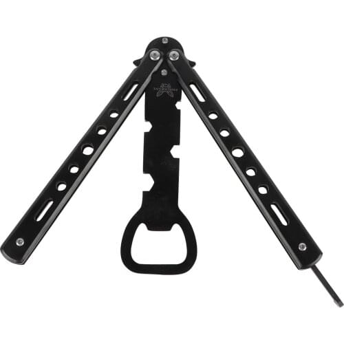 Bottle Opener Style Trainer Tool Metal Beer Black Bar Supplies Butterfly knife can opener