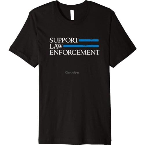 Support Law Enforcement Blue Police Line Lives Matter Premium T-Shirt