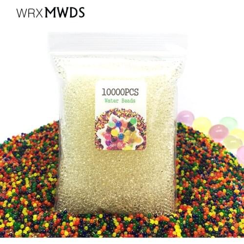 Transparent 10000pcs/bag Crystal Soil Water Beads Hydrogel Balls Growing Gel Ball Big Decorative Flower Wedding Home Decor